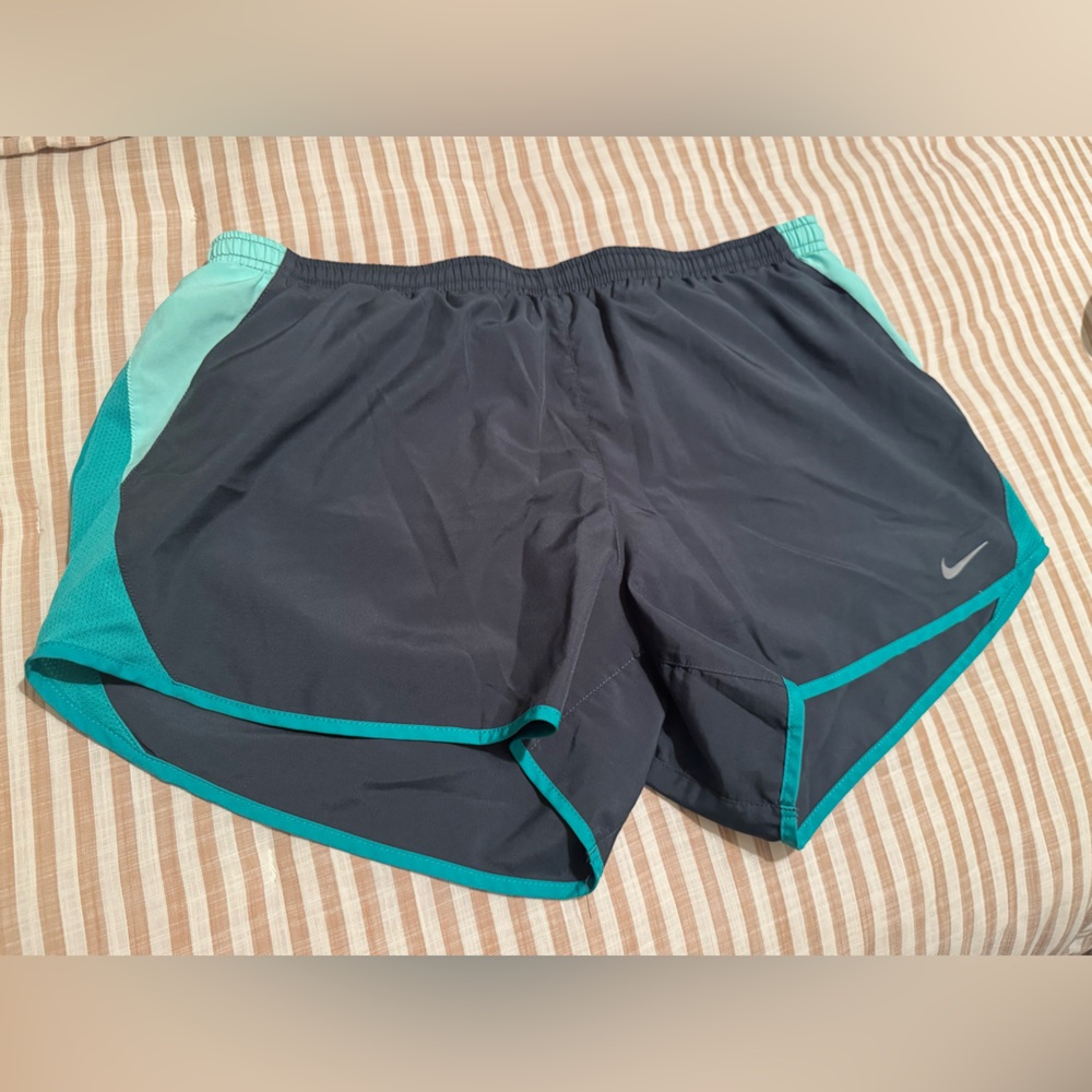 Nike Black and Teal Sports Shorts